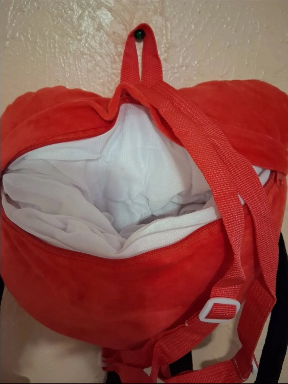 Red Heart Character Accent Pillow - Playful Plush Accent